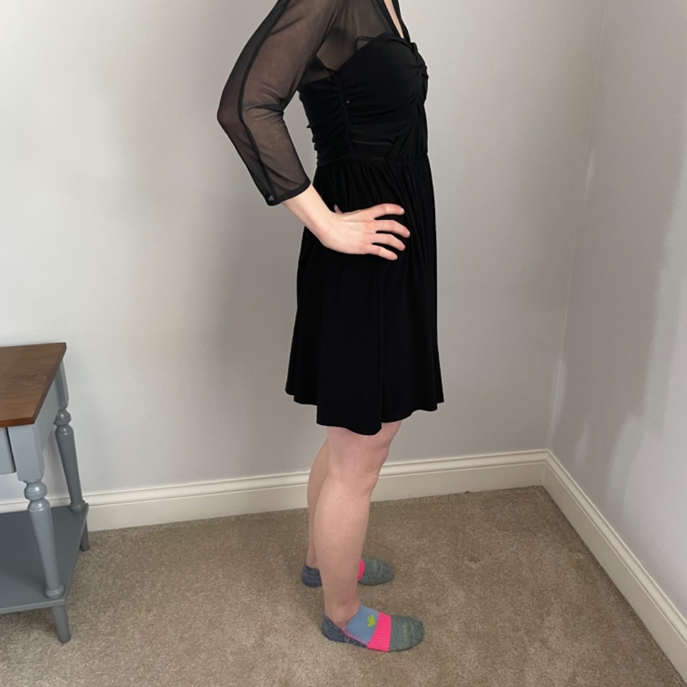 Guess designer dress with sheer top